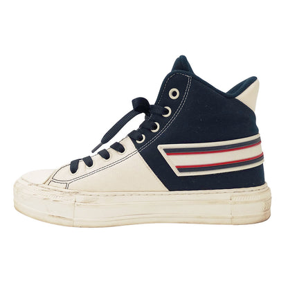 Dior ディオール スニーカー ネイビー ホワイト キャンバス レディース 【中古】