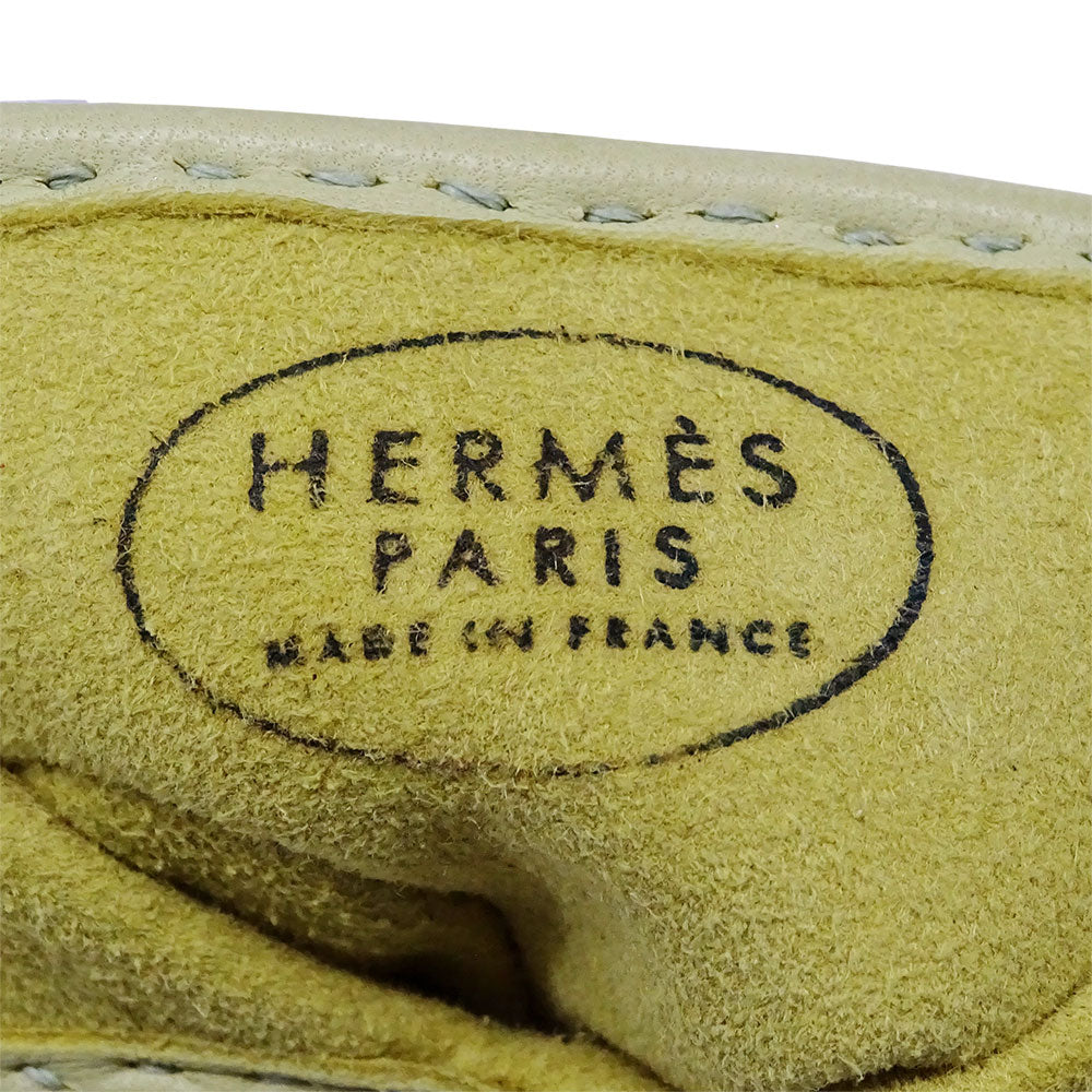 HERMES エルメス 手袋 セリエ ライムグリーン レザー レディース 【中古】