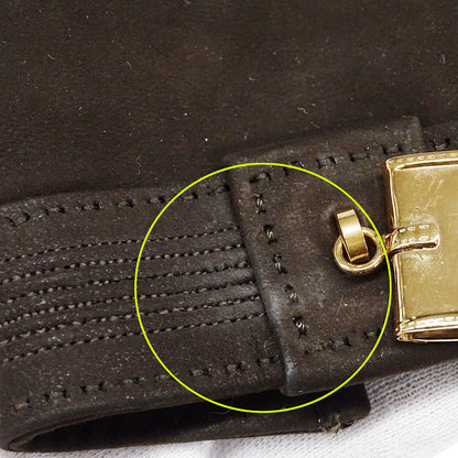HERMES エルメス 手袋 ブラウン スエード レディース 【中古】