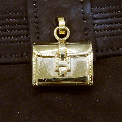 HERMES エルメス 手袋 ブラウン スエード レディース 【中古】