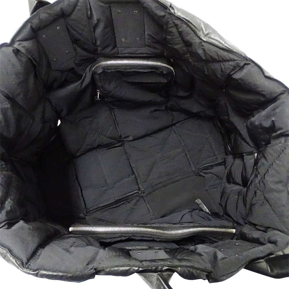 BOTTEGAVENETA ボッテガ・ヴェネタ スカッシュ トートバッグ マキシイントレチャート ブラック カーフ レディース メンズ 【中古】