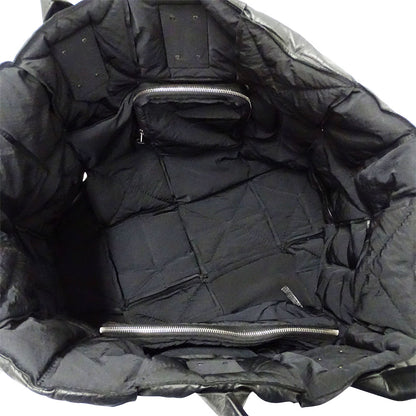 BOTTEGAVENETA ボッテガ・ヴェネタ スカッシュ トートバッグ マキシイントレチャート ブラック カーフ レディース メンズ 【中古】