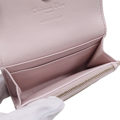 Dior ディオール コインケース カナージュ ベージュ レザー レディース 【中古】