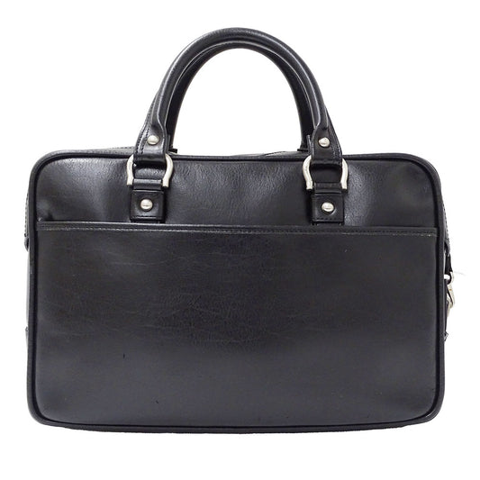 Ferragamo フェラガモ ビジネスバッグ ブラック レザー メンズ 【中古】