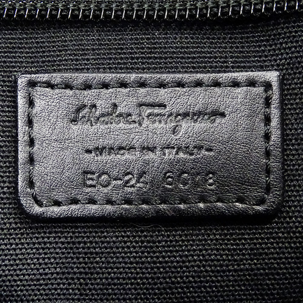 Ferragamo フェラガモ ビジネスバッグ ブラック レザー メンズ 【中古】