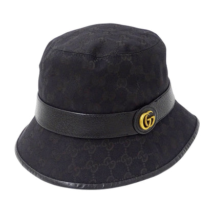 GUCCI グッチ ハット プチマーモント ブラック 576587 GGキャンバス レディース メンズ 【中古】