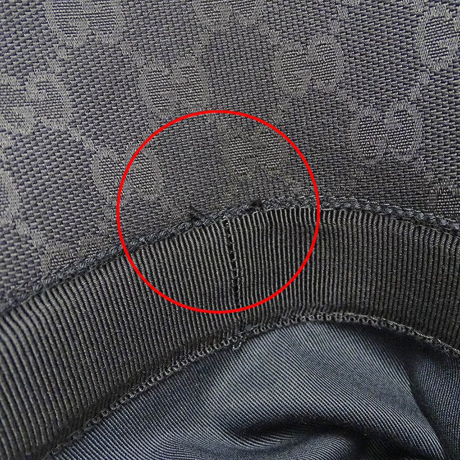 GUCCI グッチ ハット プチマーモント ブラック 576587 GGキャンバス レディース メンズ 【中古】