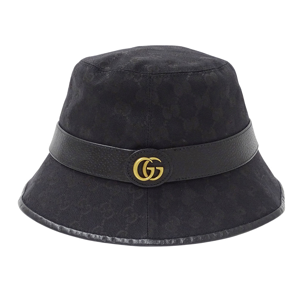 GUCCI グッチ ハット プチマーモント ブラック 576587 GGキャンバス レディース メンズ 【中古】