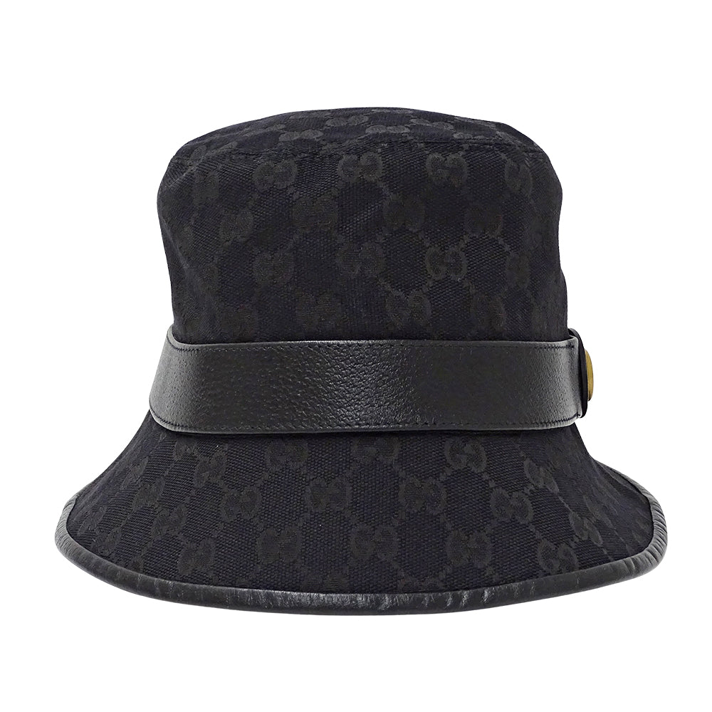 GUCCI グッチ ハット プチマーモント ブラック 576587 GGキャンバス レディース メンズ 【中古】