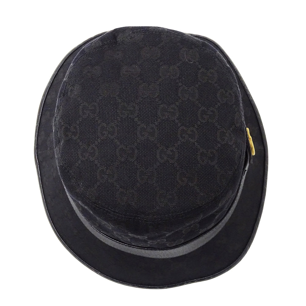 GUCCI グッチ ハット プチマーモント ブラック 576587 GGキャンバス レディース メンズ 【中古】