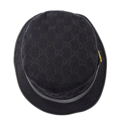 GUCCI グッチ ハット プチマーモント ブラック 576587 GGキャンバス レディース メンズ 【中古】