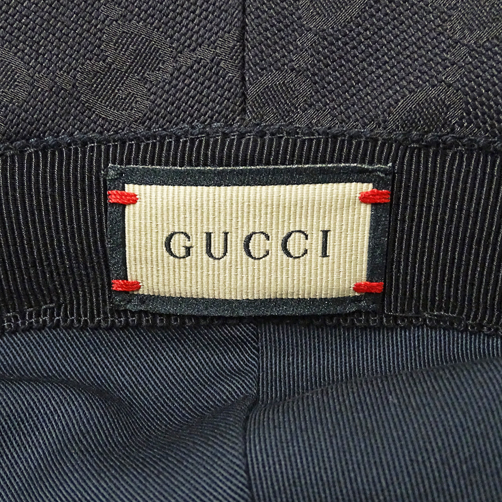GUCCI グッチ ハット プチマーモント ブラック 576587 GGキャンバス レディース メンズ 【中古】
