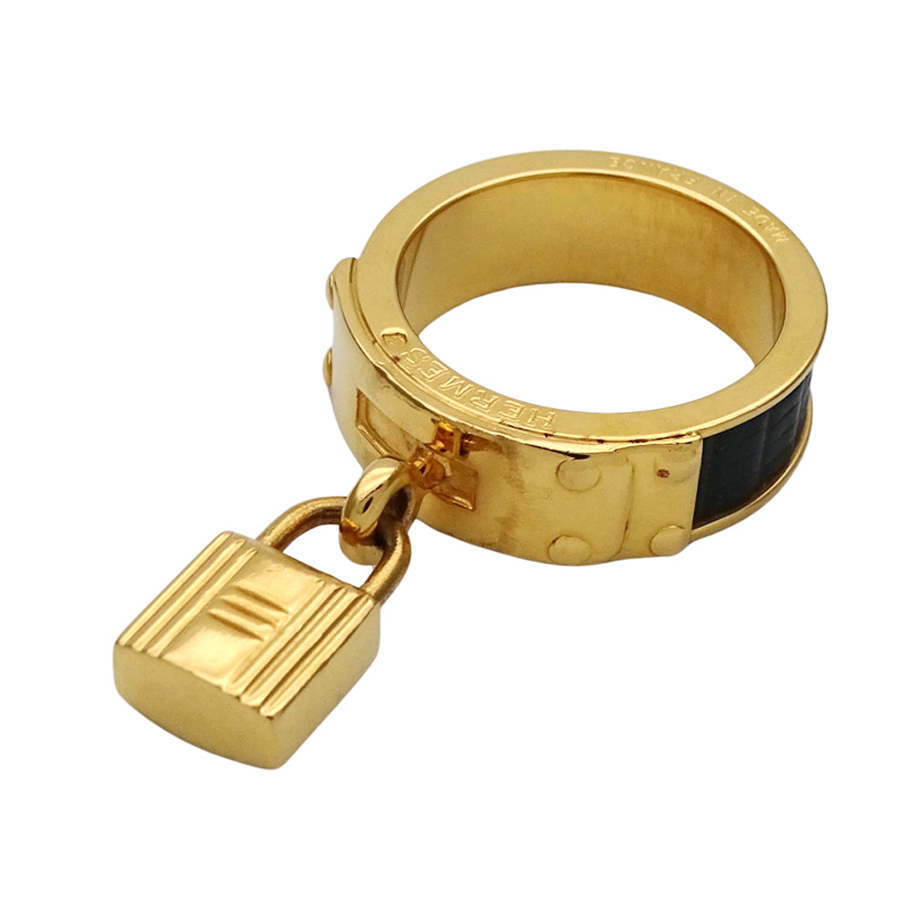 HERMES エルメス ケリー スカーフリング GP ゴールド グリーン レディース 【中古】