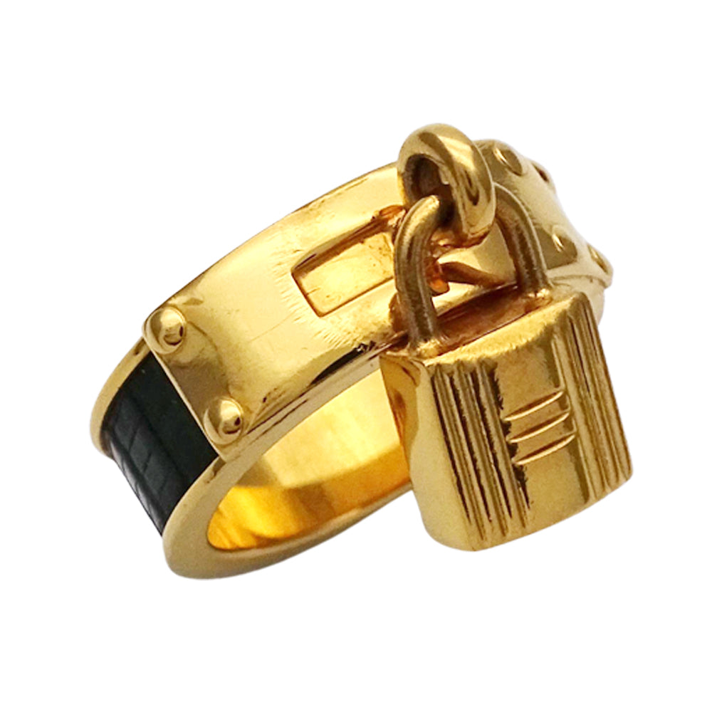 HERMES エルメス ケリー スカーフリング GP ゴールド グリーン レディース 【中古】