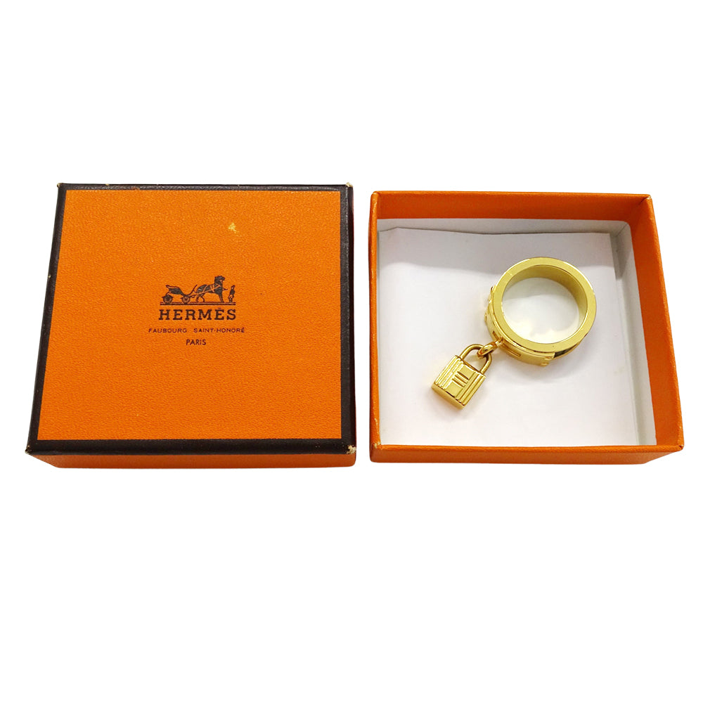 HERMES エルメス ケリー スカーフリング GP ゴールド グリーン レディース 【中古】