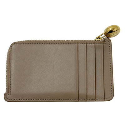 LOEWE ロエベ コインケース ペブル グレージュ レザー レディース 【中古】