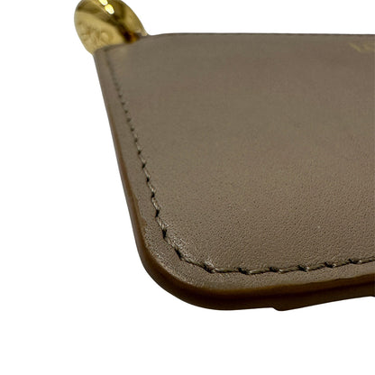 LOEWE ロエベ コインケース ペブル グレージュ レザー レディース 【中古】