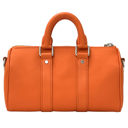 LOUIS VUITTON ルイ・ヴィトン キーポルXS 2wayバッグ エアログラム ボルケーノオレンジ M81004 レザー レディース メンズ 【中古】