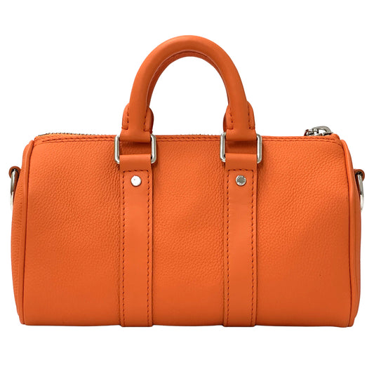 LOUIS VUITTON ルイ・ヴィトン キーポルXS 2wayバッグ エアログラム ボルケーノオレンジ M81004 レザー レディース メンズ 【中古】