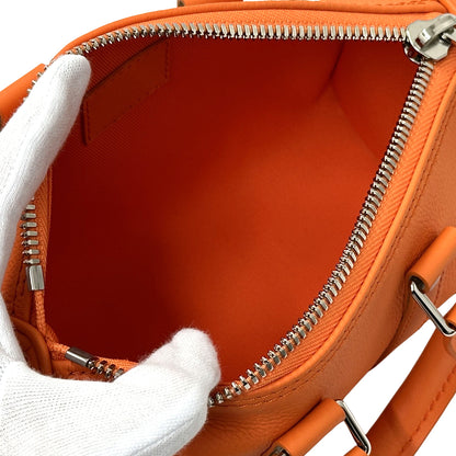 LOUIS VUITTON ルイ・ヴィトン キーポルXS 2wayバッグ エアログラム ボルケーノオレンジ M81004 レザー レディース メンズ 【中古】