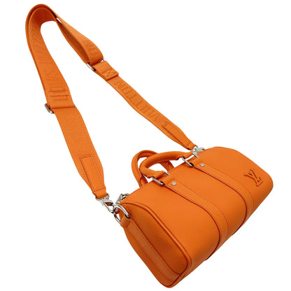 LOUIS VUITTON ルイ・ヴィトン キーポルXS 2wayバッグ エアログラム ボルケーノオレンジ M81004 レザー レディース メンズ 【中古】