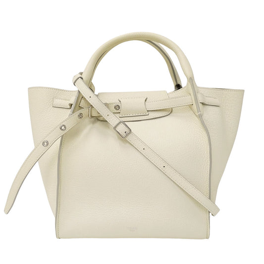 CELINE セリーヌ ビッグバッグ スモール 2wayバッグ アイボリー カーフ レディース 【中古】
