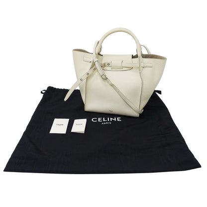 CELINE セリーヌ ビッグバッグ スモール 2wayバッグ アイボリー カーフ レディース 【中古】