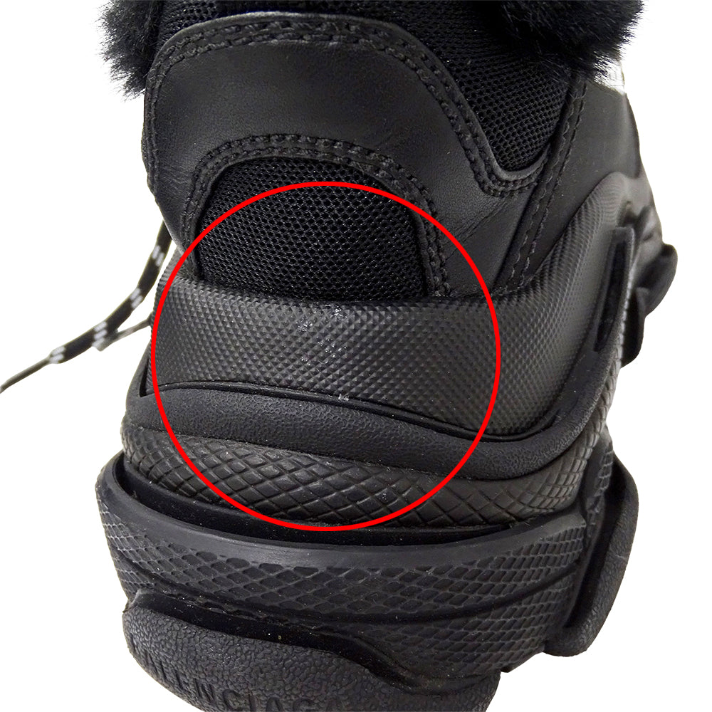 BALENCIAGA バレンシアガ スニーカー ブラック キャンバス レディース 【中古】