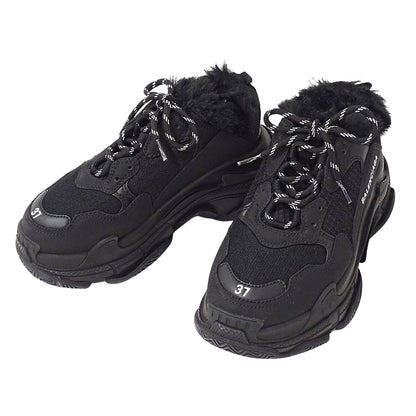 BALENCIAGA バレンシアガ スニーカー ブラック キャンバス レディース 【中古】