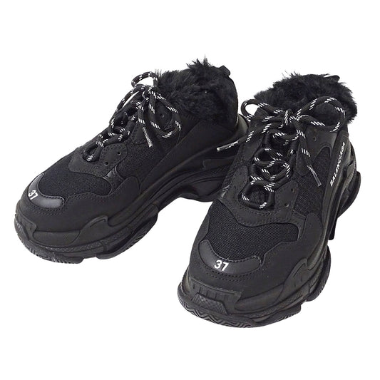 BALENCIAGA バレンシアガ スニーカー ブラック キャンバス レディース 【中古】