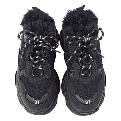 BALENCIAGA バレンシアガ スニーカー ブラック キャンバス レディース 【中古】