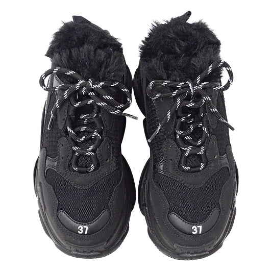 BALENCIAGA バレンシアガ スニーカー ブラック キャンバス レディース 【中古】