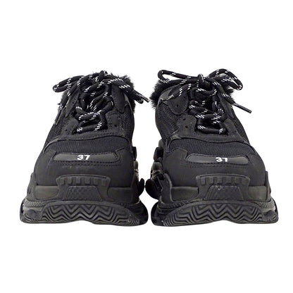 BALENCIAGA バレンシアガ スニーカー ブラック キャンバス レディース 【中古】