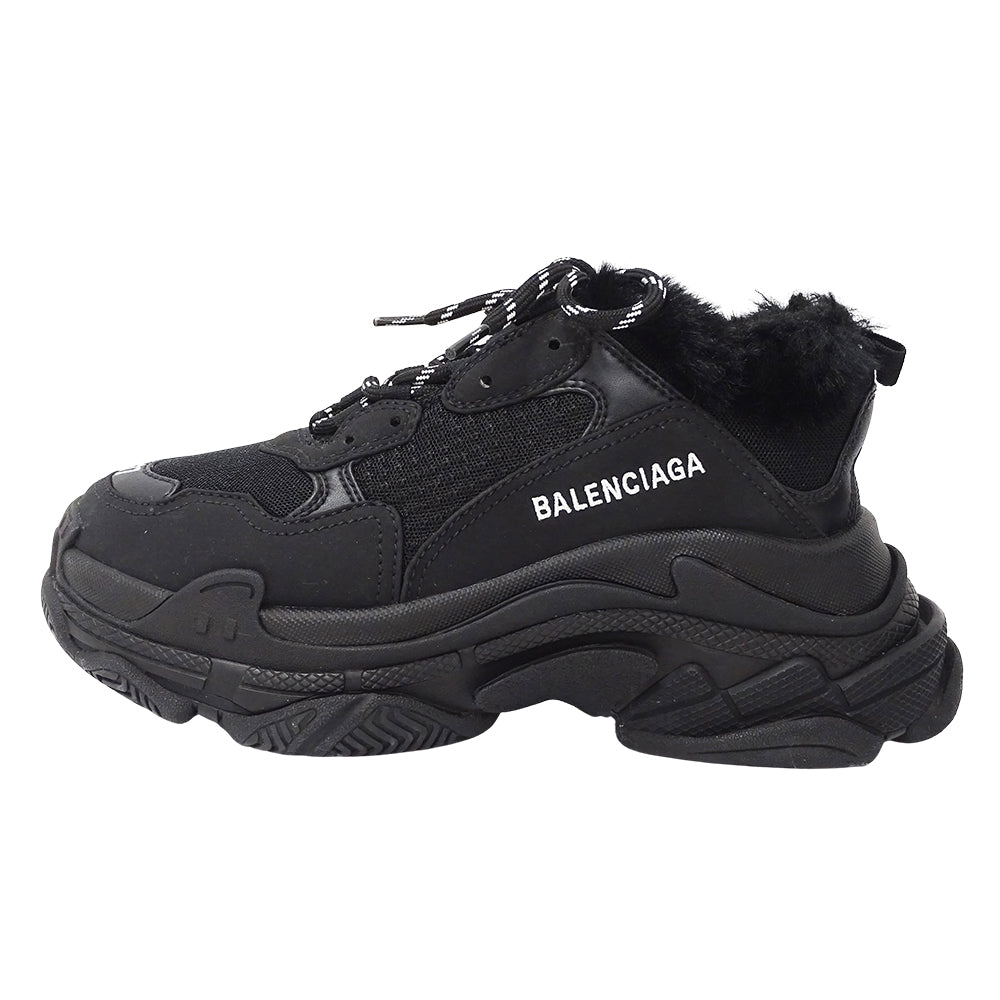 BALENCIAGA バレンシアガ スニーカー ブラック キャンバス レディース 【中古】