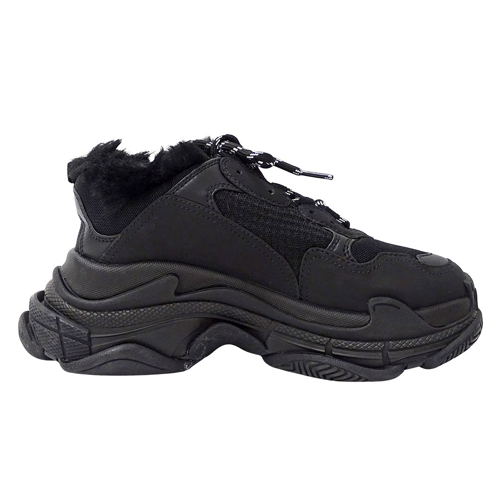 BALENCIAGA バレンシアガ スニーカー ブラック キャンバス レディース 【中古】