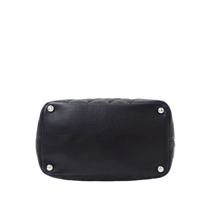 CHANEL シャネル ミディアムトート トートバッグ カンボン ブラック ラムスキン レディース 【中古】