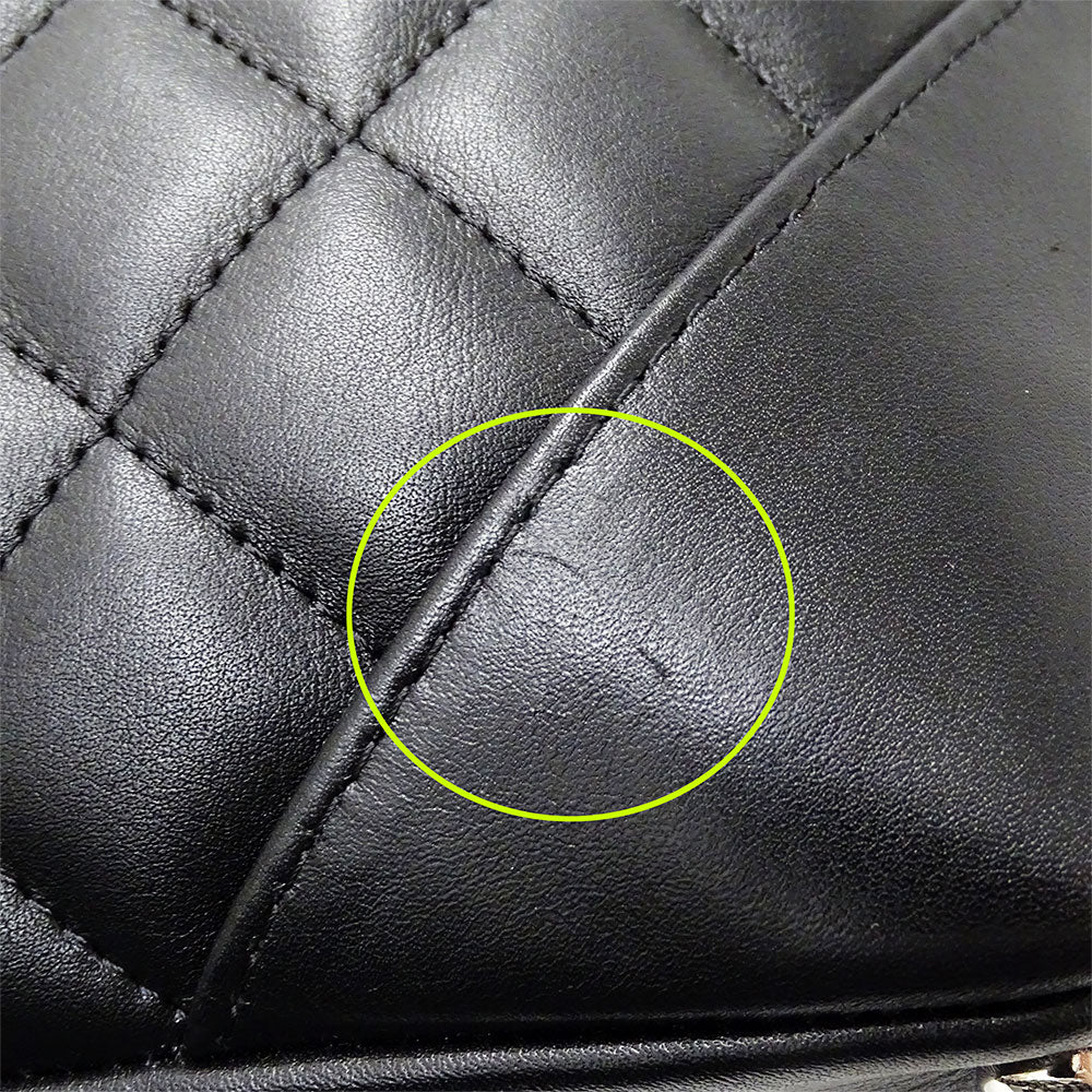 CHANEL シャネル ミディアムトート トートバッグ カンボン ブラック ラムスキン レディース 【中古】