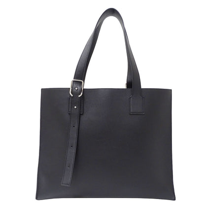 LOEWE ロエベ バックル ホリゾンタル トート トートバッグ アナグラム ブラック カーフ レディース メンズ 【中古】