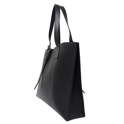LOEWE ロエベ バックル ホリゾンタル トート トートバッグ アナグラム ブラック カーフ レディース メンズ 【中古】