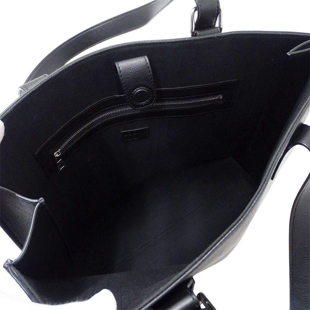 LOEWE ロエベ バックル ホリゾンタル トート トートバッグ アナグラム ブラック カーフ レディース メンズ 【中古】