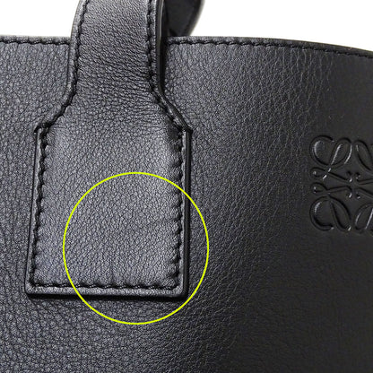 LOEWE ロエベ バックル ホリゾンタル トート トートバッグ アナグラム ブラック カーフ レディース メンズ 【中古】