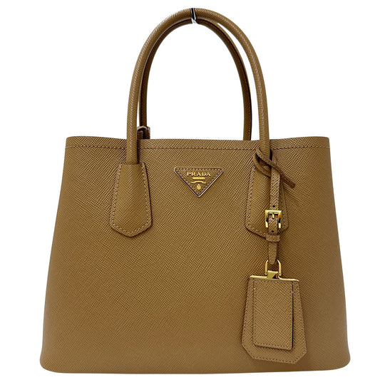 PRADA プラダ トートバッグ ブラウン 1BG887 レザー レディース 【中古】