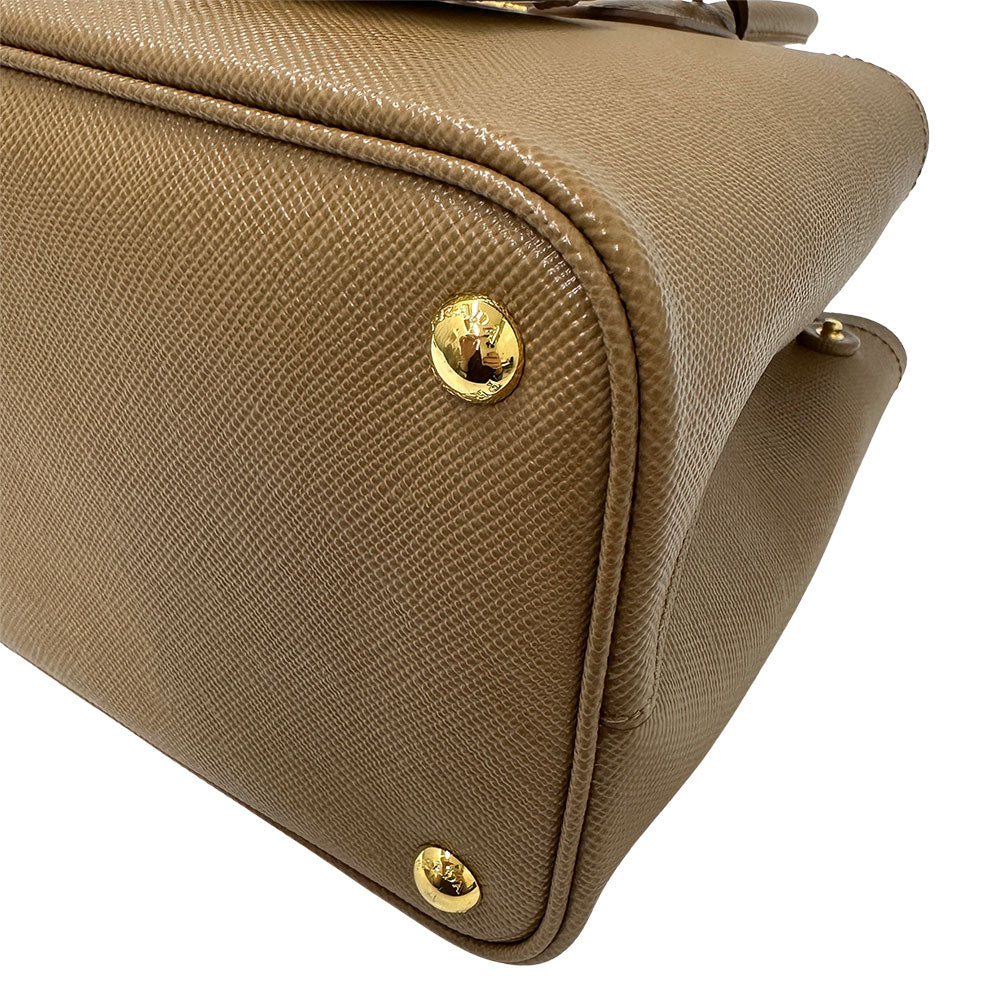 PRADA プラダ トートバッグ ブラウン 1BG887 レザー レディース 【中古】