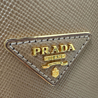 PRADA プラダ トートバッグ ブラウン 1BG887 レザー レディース 【中古】