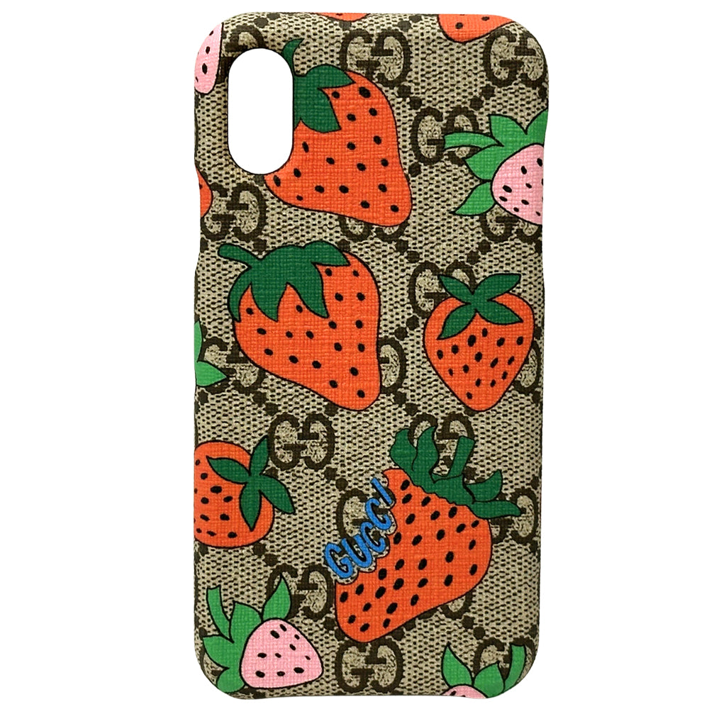 GUCCI グッチ iPhoneX/XS対応 携帯ケース GGスプリーム ブラウン マルチカラー 587678 PVC レディース 【中古】