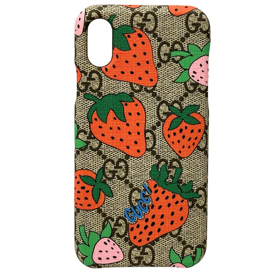 GUCCI グッチ iPhoneX/XS対応 携帯ケース GGスプリーム ブラウン マルチカラー 587678 PVC レディース 【中古】
