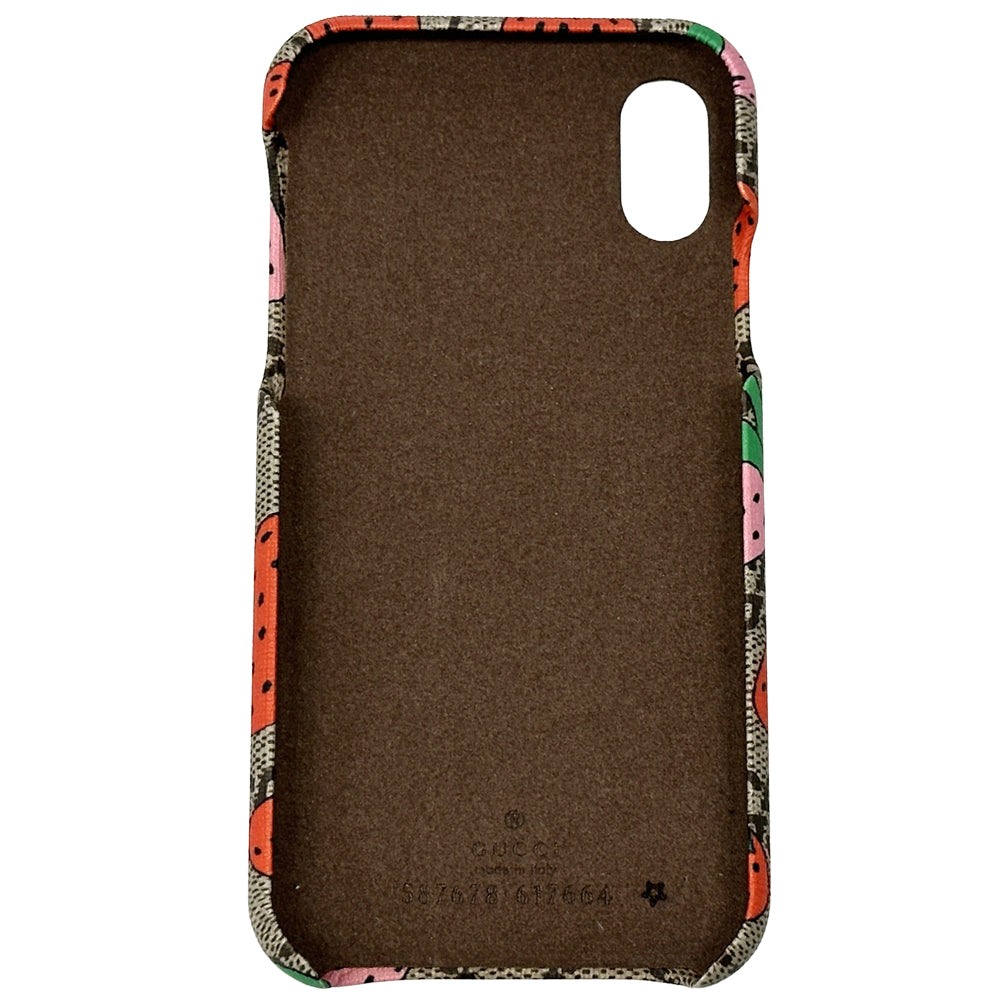 GUCCI ダークブラウン ケース GUCCI グッチ iPhoneX/XS対応 携帯ケース GGスプリーム ブラウン