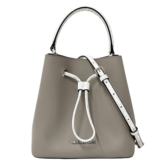 Michael Kors マイケル・コース 2wayバッグ グレー ホワイト レザー レディース 【中古】