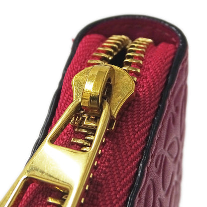 LOEWE ロエベ 長財布 リピート マゼンタ レザー レディース 【中古】