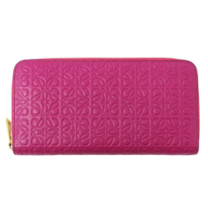 LOEWE ロエベ 長財布 リピート マゼンタ レザー レディース 【中古】